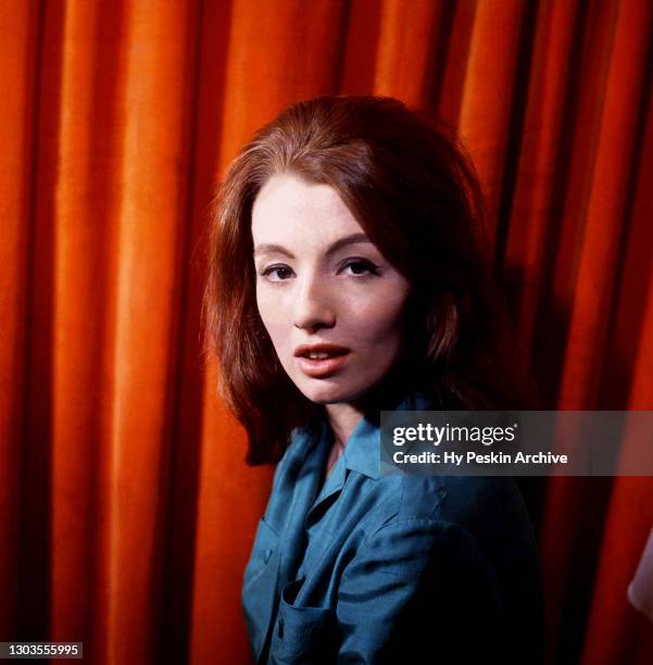 English model and showgirl Christine Keeler poses for a portrait circa 1960.