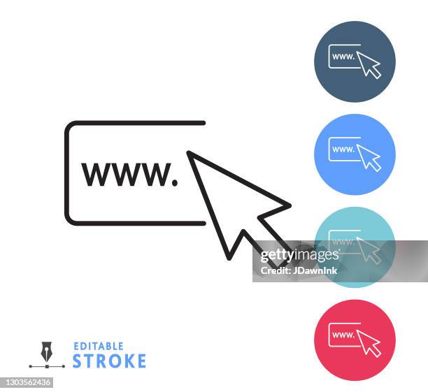 kundenservice und kontaktinformationen suche im internet thin line icon - editierbarer strich - www stock-grafiken, -clipart, -cartoons und -symbole