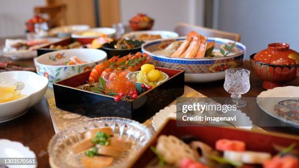 osechi ryori, japanese food - osechi ryori stock pictures, royalty-free photos & images