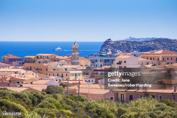 view of santa teresa gallura, sardinia, italy, mediterranean, europe - santa teresa gallura imagens e fotografias de stock