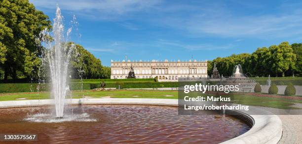 herrenchiemsee palace on herreninsel island in lake chiemsee, chiemgau, upper bavaria, germany, europe - herrenchiemsee stock pictures, royalty-free photos & images