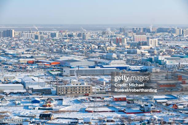 view over yakutsk, sakha republic (yakutia), russia, eurasia - sakha republic ストックフォトと画像