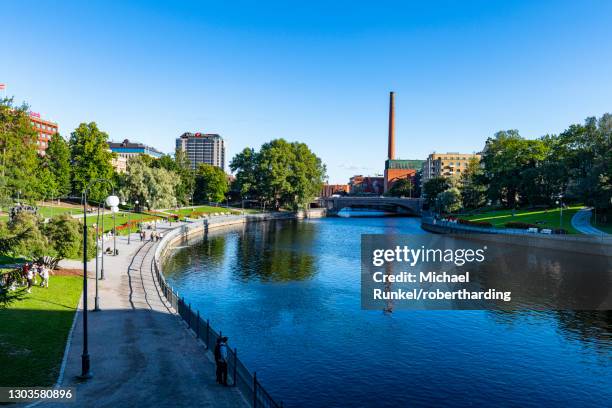 tammerkoski riverfront, tampere, finland, europe - tampere bildbanksfoton och bilder