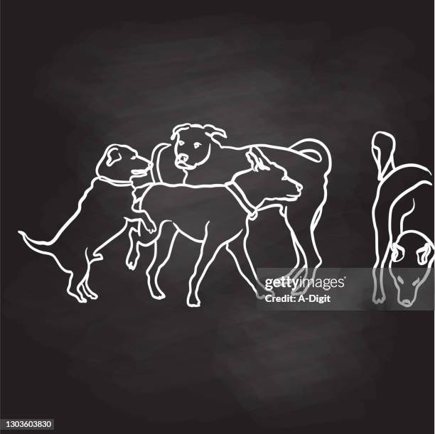 anotherdayatthebeach - dog park stock illustrations