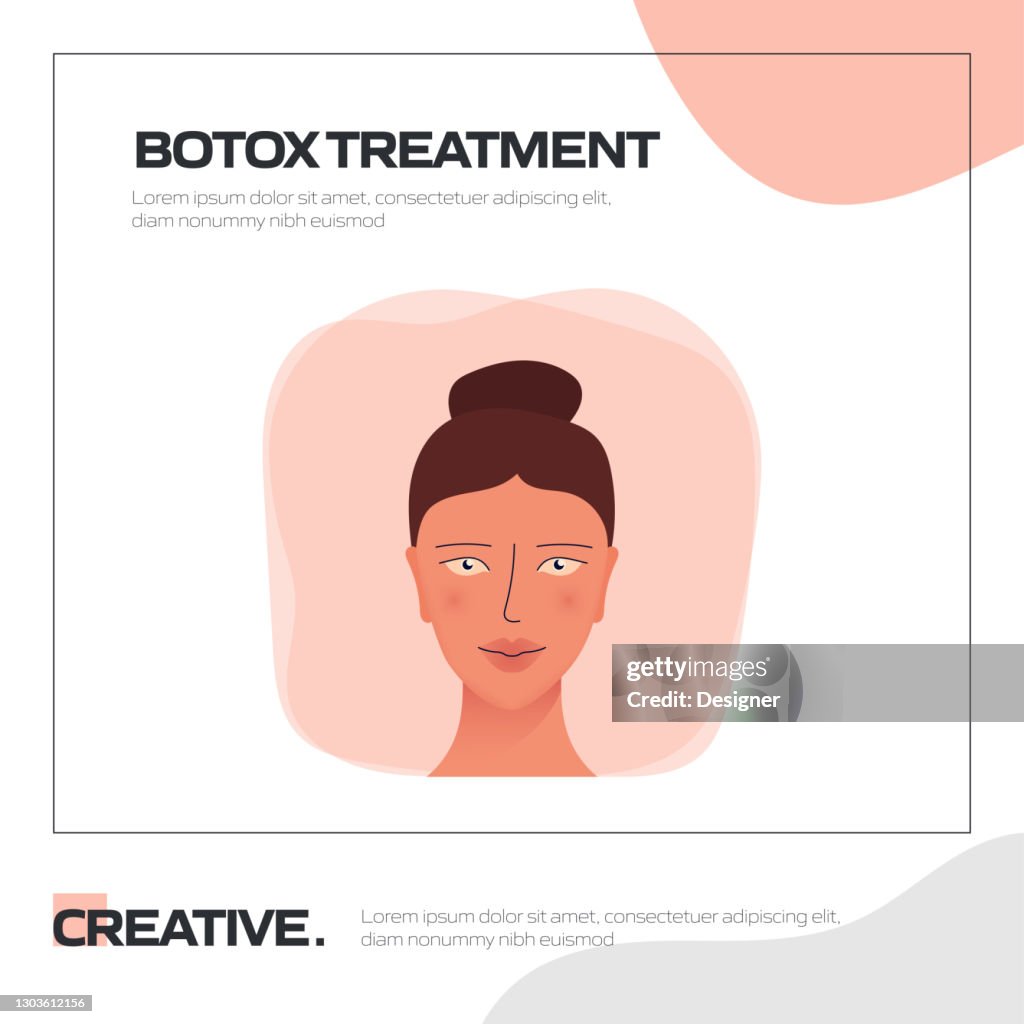 Botex Cartoon Botox Treatment Concept Colorful Vector Illustration In Flat Cartoon ...