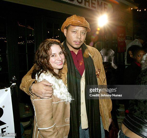 Lori Howard and Terrence Howard during 2005 Sundance Film Festival - "Hustle and Flow" Premiere After Party at Premiere Lounge in Park City, Utah,...