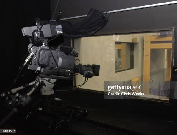 One of twenty-eight cameras behind a two-way mirror is set up for the new reality-based show "Big Brother" debuting on CBS July 5, 2000. "Big...