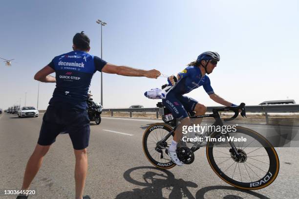 Shane Archbold of New Zealand and Team Deceuninck - Quick-Step during the 3rd UAE Tour 2021, Stage 3 a 166km stage from Al Ain - Strata Manufacturing...