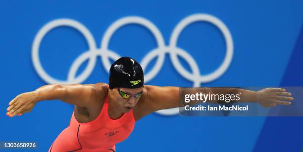 Yulia Efimova of Russia competes in the semi final of the Women's 100m Breaststroke final during Day 2 of the Rio 2016 Olympic Games at Olympic...