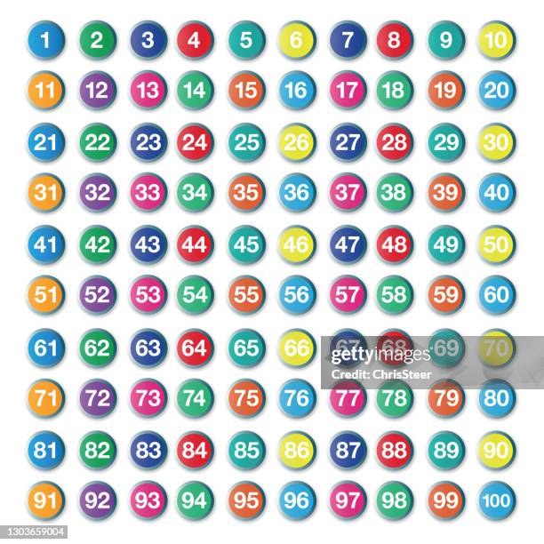 ilustraciones, imágenes clip art, dibujos animados e iconos de stock de números 1 a 100 - cifras financieras