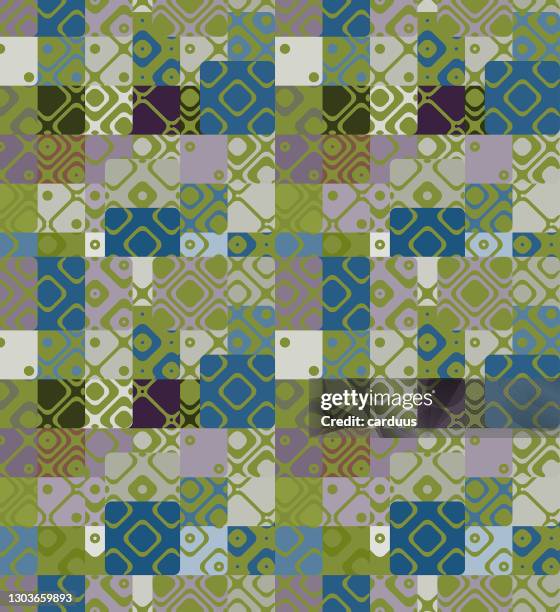 Seamless Multicolored Patchwork Doodle Pattern High-Res Vector Graphic ...