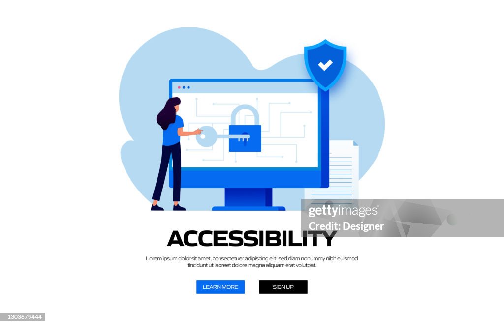 Accessibility Concept Vector Illustration for Website Banner, Advertisement and Marketing Material, Online Advertising, Business Presentation etc.