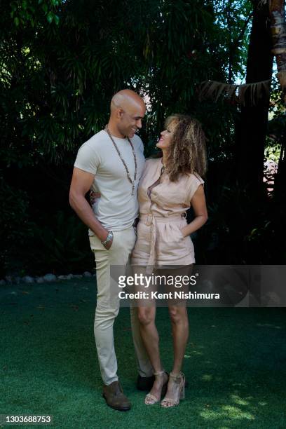 Actors Boris Kodjoe and Nicole Ari Parker are photographed for Los Angeles Times on June 26, 2020 in Los Angeles, California. PUBLISHED IMAGE. CREDIT...