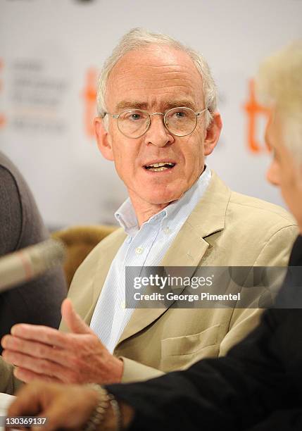 Writer Randal Keynes speaks onstage at the "Creation" press conference held at the Sutton Place Hotel on September 11, 2009 in Toronto, Canada.