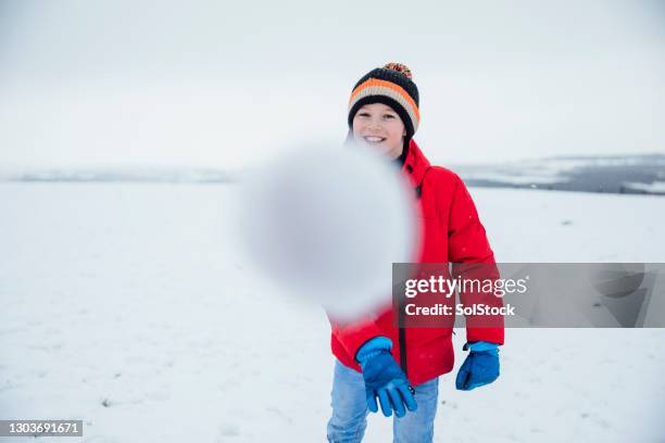 catch this! - bola de neve imagens e fotografias de stock