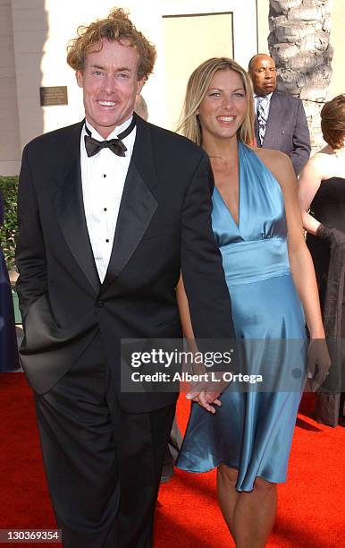 John C. McGinley with Nichole Kessler during 58th Annual Creative Arts Emmy Awards - Arrivals at Shrine Auditorium in Los Angeles, California, United...