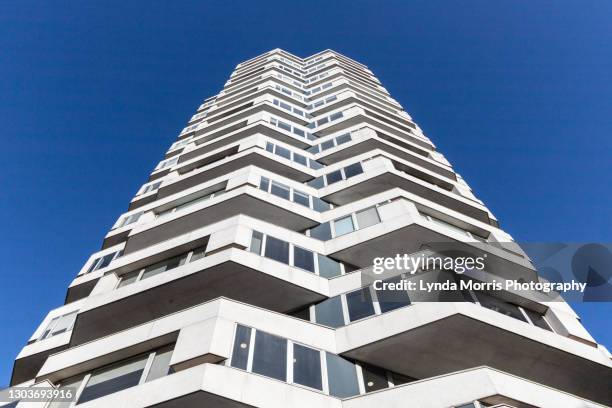 looking up at tower block - croydon - croydon buildings stock pictures, royalty-free photos & images