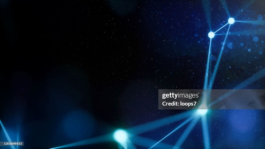 Digital Connection Network Futuristic Background With Copy Space High ...