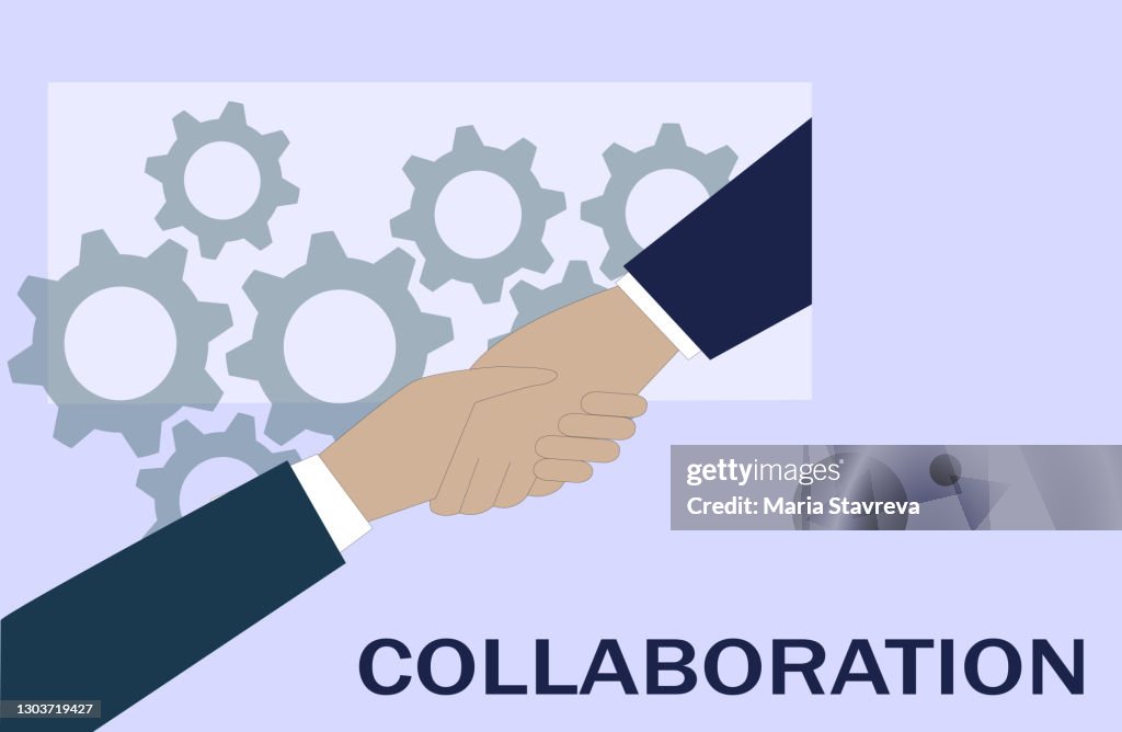 Collab Hand Handshake Collaborationvector High-Res Vector Graphic - Getty Images