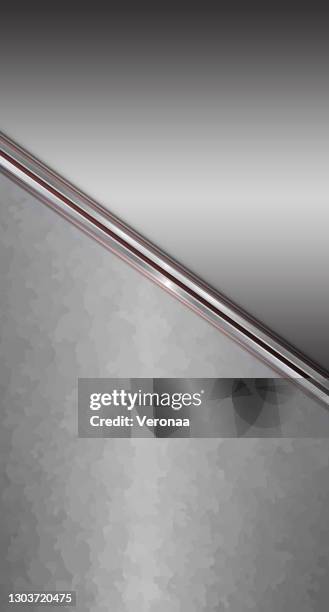 silver shade technology background, brushed shiny metal plate with decorative diagonal lines. - silver plate background stock illustrations