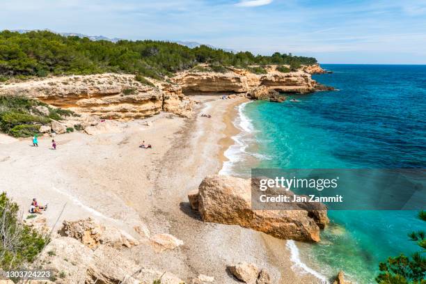 cala xelin - tarragona stock pictures, royalty-free photos & images