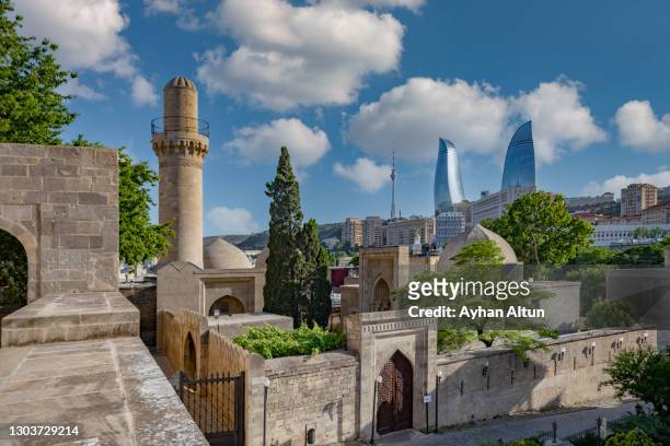 icheri sheher(old city) in baku, azerbaijan - baku stock pictures, royalty-free photos & images