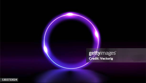 abstract multi-colored bright background circle - empty studio background stock illustrations