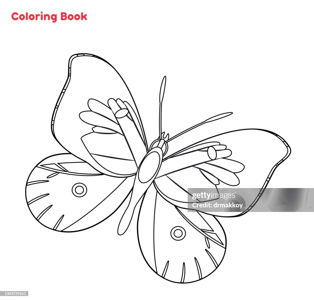 Página para colorear mariposa