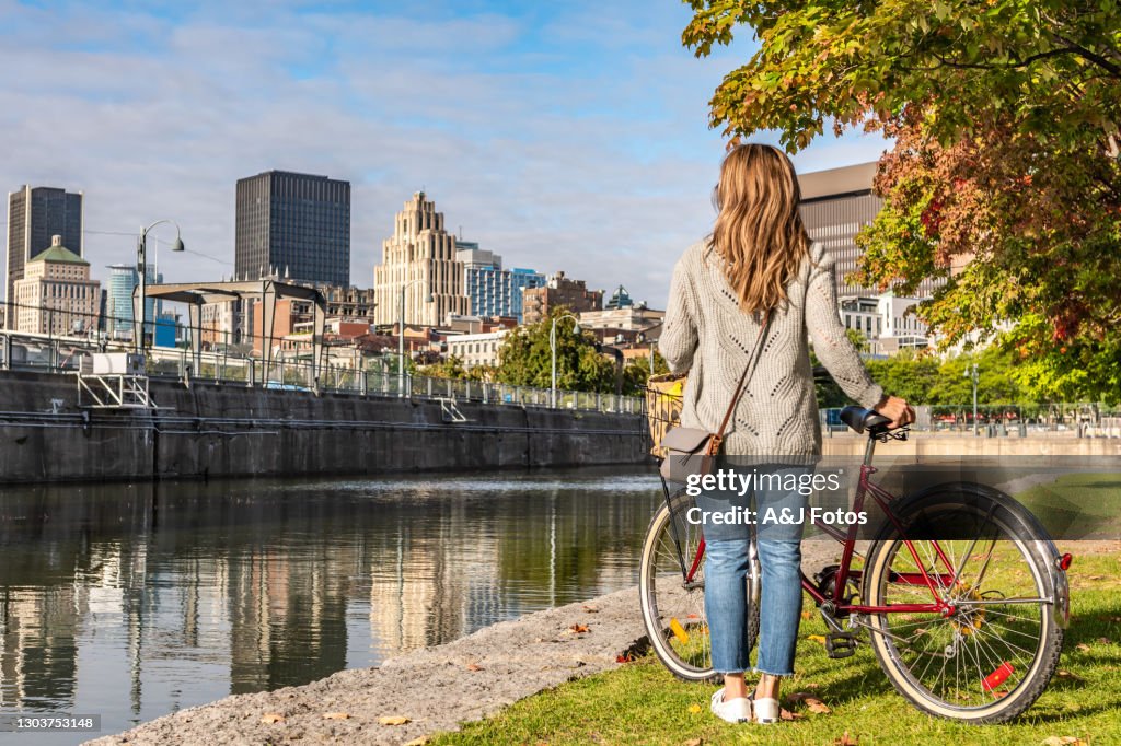 Paseo en bicicleta en Montreal.
