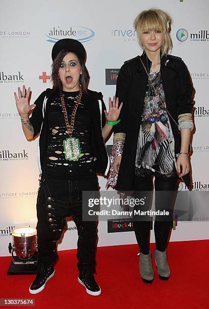 Lady Sovereign and Ekaterina Ivanova attend a screening party for The Brit Awards 2010 at Altitude on February 16, 2010 in London, England.