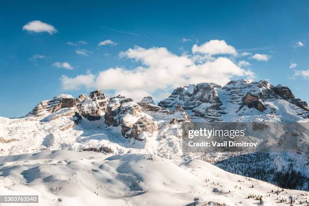 alpine winter landscape on a sunny day background photo. beautiful mountain landscape in the alps. winter sports / winter concept. natural wallpaper. - tyrol austria stock pictures, royalty-free photos & images