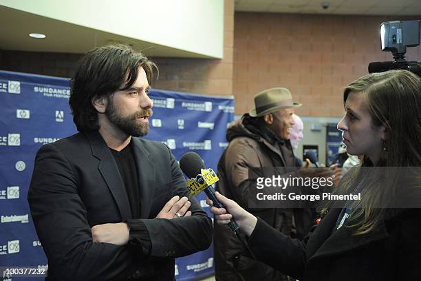 Actor John Stamos and Director Kenny Leon attends the premiere of "A Raisin In The Sun" at the Eccles Theatre during the 2008 Sundance Film Festival...