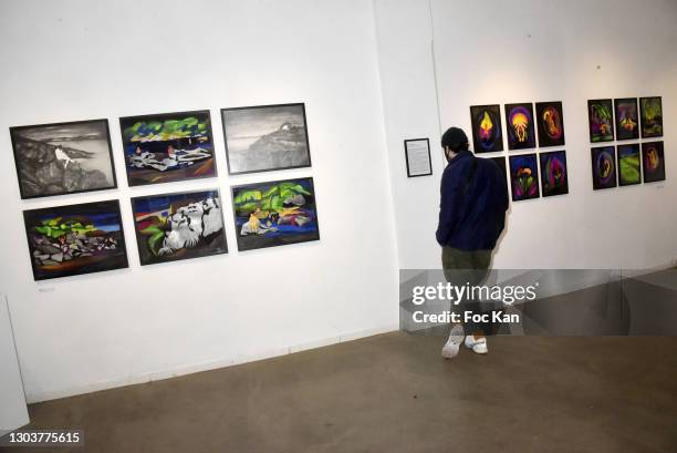 General view of atmosphere during ""Ou Vont Les Fleurs Du Temps Qui Passe" : Tom de Pekin Solo Show At Galerie Arts Factory on February 23, 2021 in...