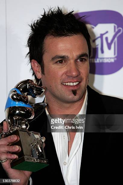 Shannon Noll during MTV Australia Video Music Awards 2007 - Press Room at Superdome in Sydney, NSW, Australia.