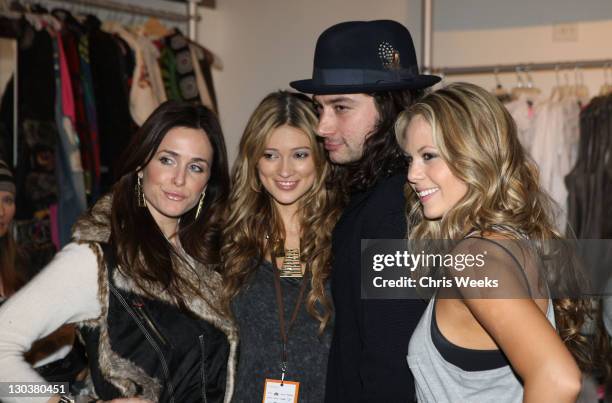 Danielle Bisutti, Victoria's Secret Model Kylie Bisutti, Singer Constantine Maroulis, and Mason Bisutti attend Village at the Yard during the 2010...