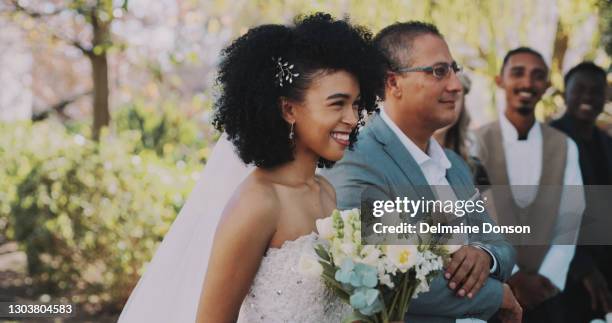 a father will always be a daughter's first love - african americans getting married stock pictures, royalty-free photos & images