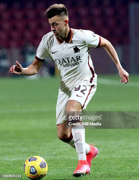 Stephan El Shaarawi of AS Roma in action ,during the Serie A match between Benevento Calcio and AS Roma at Stadio Ciro Vigorito on February 21, 2021...