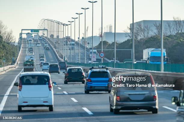 urban highway in kawasaki city of japan - multiple lane highway ストックフォトと画像
