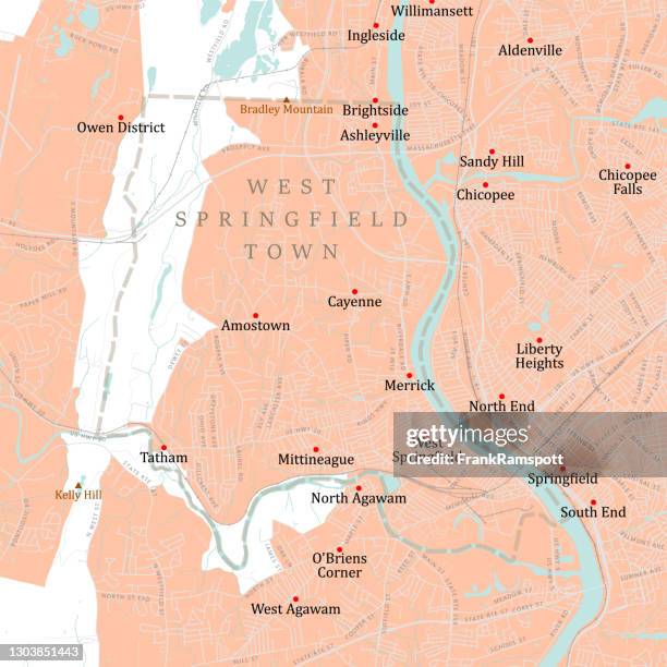 Springfield Ct Map 158 Connecticut River High Res Illustrations - Getty Images