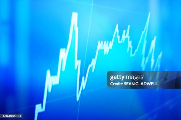 graph on computer screen - exchange trade show stock pictures, royalty-free photos & images