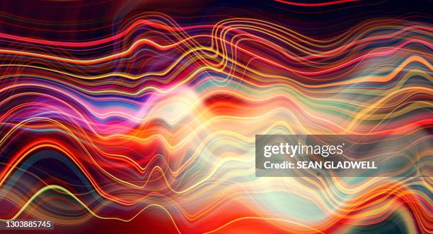 light wave lines - groove stock pictures, royalty-free photos & images