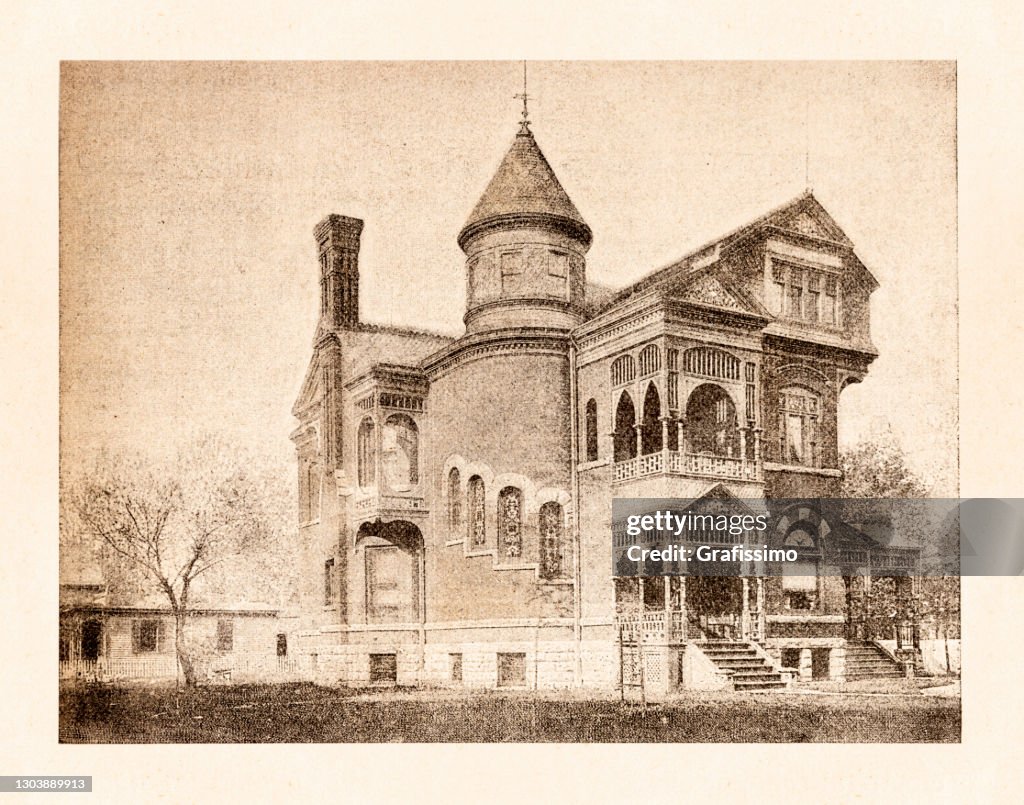 Old house residential building in Fremont USA 1899
