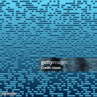 Abstract matrix pattern, some pixels are 3D Abstract matrix pattern, some pixels are 3D