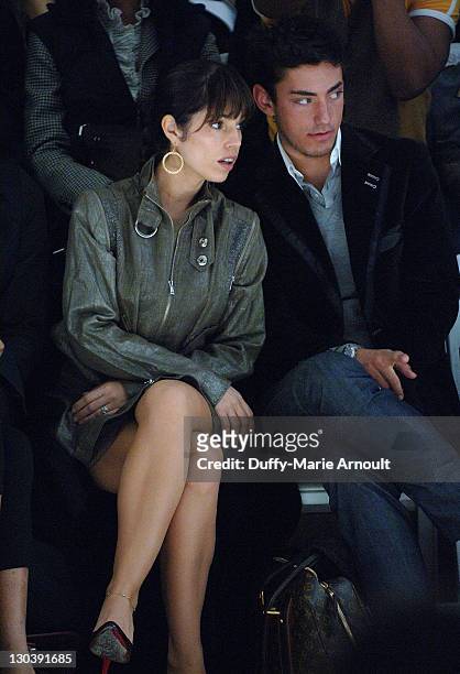 Actress Ana Ortiz and Billy Folchetti attend Tadashi Shoji Fall 2008 during Mercedes-Benz Fashion Week at The Promenade, Bryant Park on February 8,...