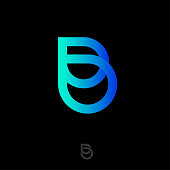 B Letter. B logotype. Beauty abstract monogram.