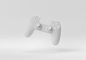 white The best Game pad floating on white background. minimal concept idea. monochrome. 3d render.