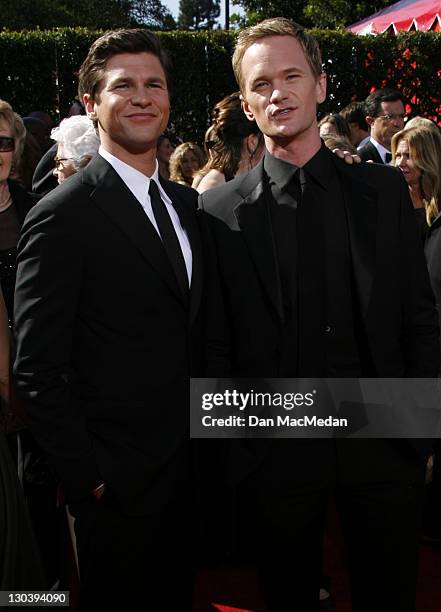 Actors David Burtka and Neil Patrick Harris arrive at the 59th Annual Primetime Emmy Awards held at the Shrine Auditorium on September 16, 2007 in...