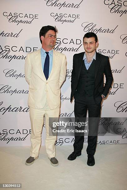 Roman Coppola and Alden Ehrenreich attends at Chopard Belle Du Nuit Dinner during the 62nd International Cannes Film Festival on May 13, 2009 in...