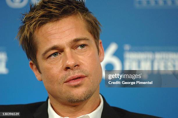 Brad Pitt during 31st Annual Toronto International Film Festival - "Babel" Press Conference at Sutton Place in Toronto, Ontario, Canada.