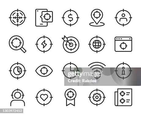 Target Concept - Line Icons Target Concept - Line Icons